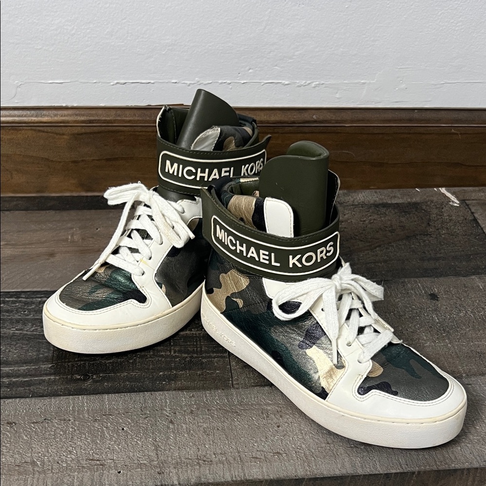 Michael Kors Green Camouflage High-Tops